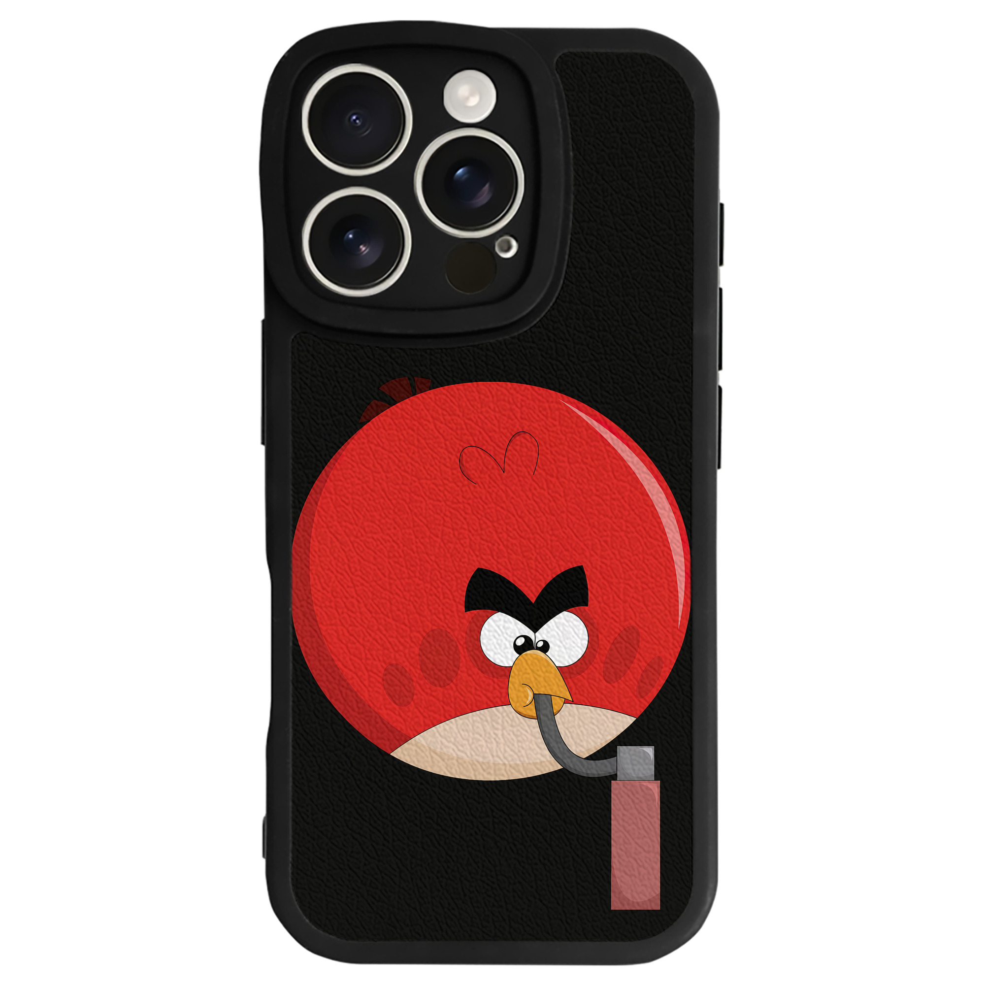 （画像用） Angry Birds アングリーバード 【iPhone 16シリーズ対応】シリコンスマホケース（レザー調） 材質：シリコン